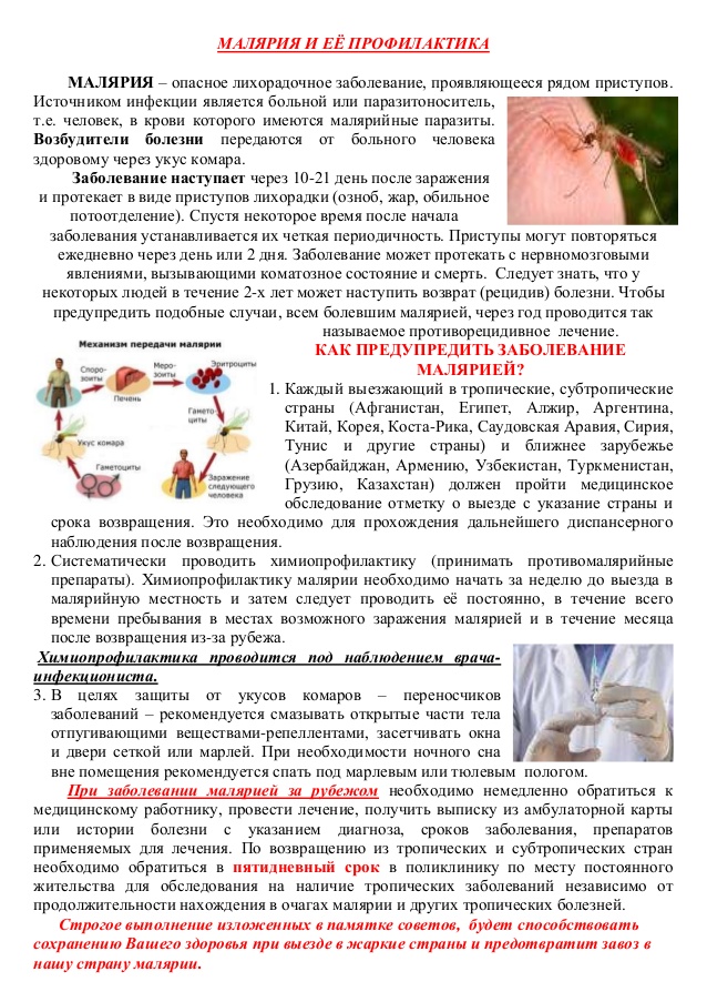 памяка по малярии 2